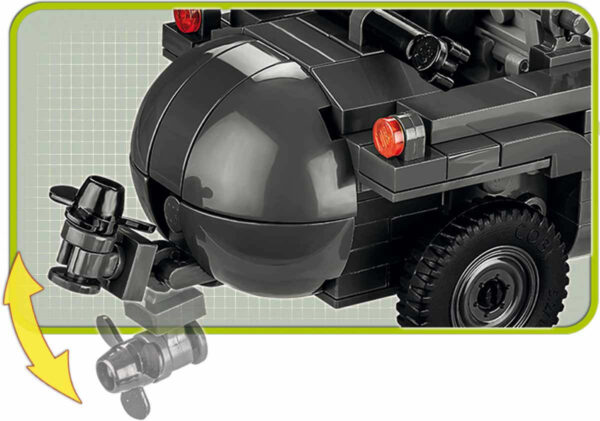 A VW Type 166 Schwimmwagen - German Amphibious Off-Road Vehicle #2403 modified with a gun.