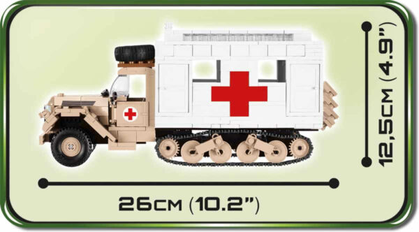 A red cross Adjective incorporation noun with a Ford V3000S Maultier Ambulance #2518.