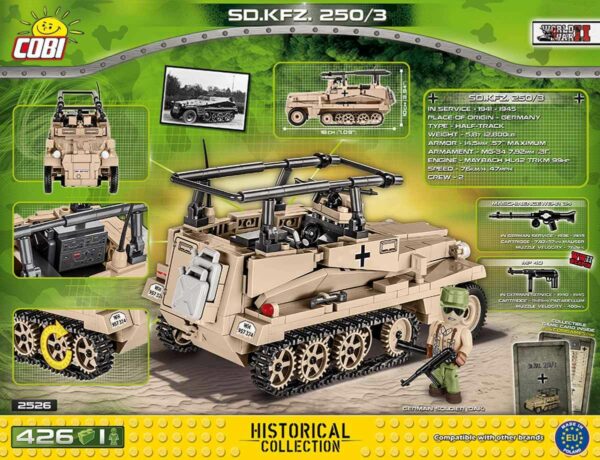 A Lego set featuring the SD. KFZ. 250/3 Vehicle #2526.