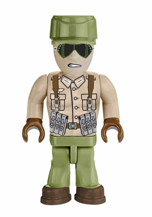 A soldier wearing sunglasses and a hat inside an SD. KFZ. 250/3 Vehicle #2526.