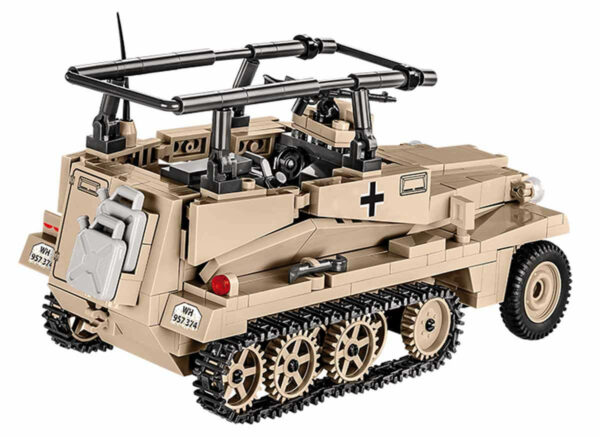 A LEGO model of the SD. KFZ. 250/3 military vehicle.