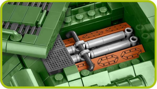 A green SU 100 #2541 box with a lego gun in it.