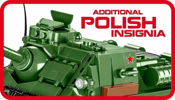 A green SU 100 #2541 tank with additional polish insignia.
