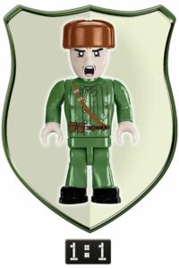 A soldier in a green uniform, SU 100 #2541.