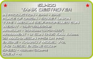 A picture showcasing the SU 100 tank destroyer with serial number 2541.