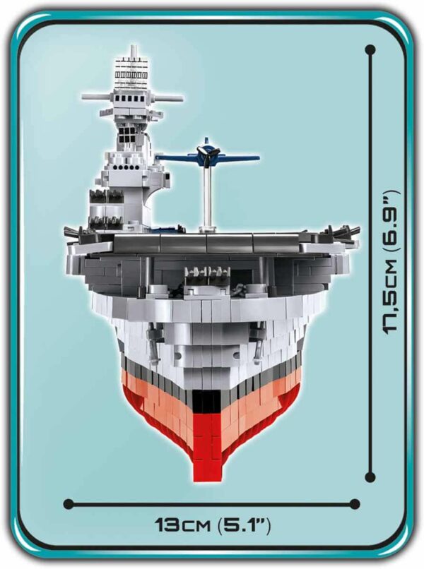 A Lego model of the USS Enterprise (CV-6) Navy Ship #4815 aircraft carrier.