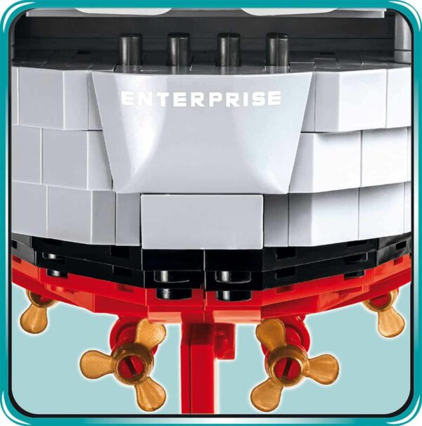 A lego ship featuring the USS Enterprise (CV-6) Navy Ship #4815.