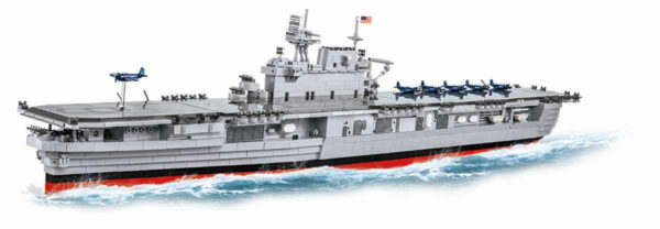 A model of the USS Enterprise (CV-6) Navy Ship #4815 on water.