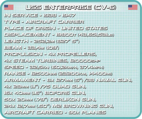 USS Enterprise (CV-6) Navy Ship #4815