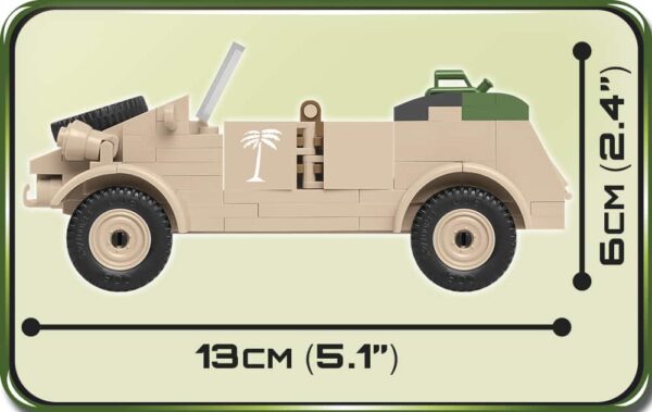 A VW Type 82 Kubelwagen with measurements.