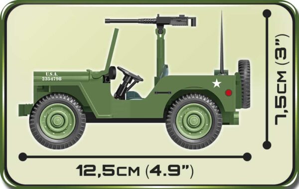 A WWII Willys MB 1/4 Ton 4x4 #2399 with a gun.