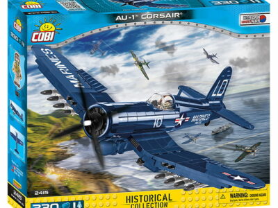 A Vought F4U AU-1 Corsair #2415 contained in a box.