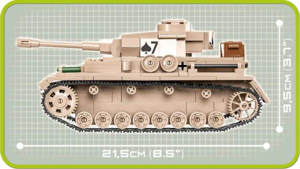 A Lego model of a Panzerkmpfwagen IV AUSF. #2546 tank.
