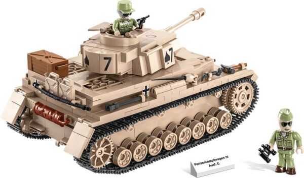 A soldier on a Panzerkmpfwagen IV AUSF. #2546 tank model.