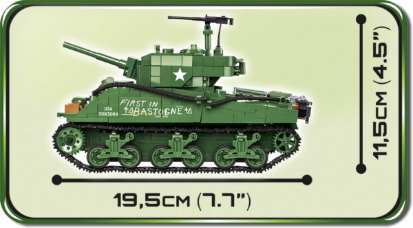 Green Sherman M4A3E2 "Jumbo" #2550 model tank.