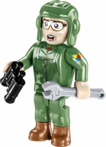 A Sherman M4A3E2 "Jumbo" #2550 figure holding a wrench.