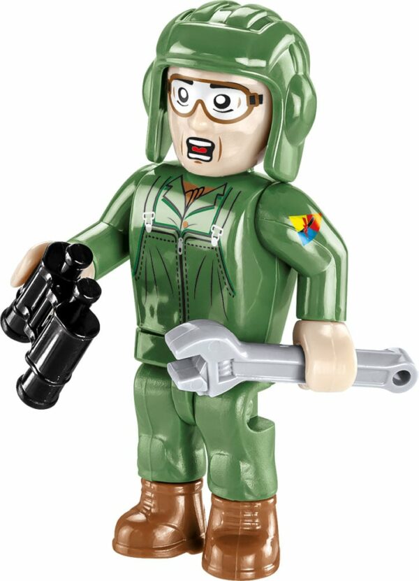 A Sherman M4A3E2 "Jumbo" #2550 figure holding a wrench.