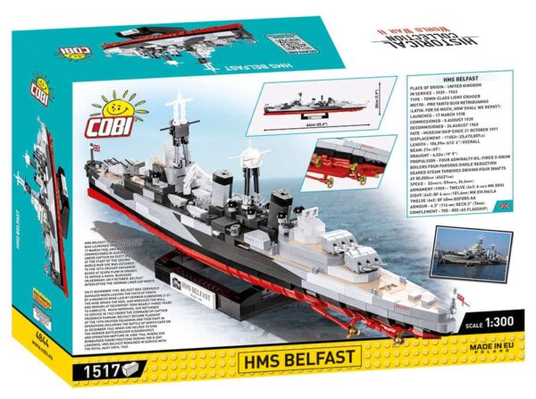 HMS Belfast Cruiser #4844, a renowned warship.