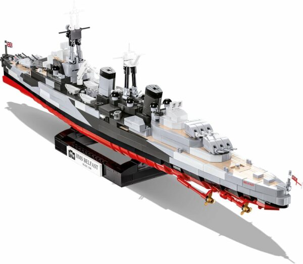A model of the HMS Belfast Cruiser #4844 is exhibited.