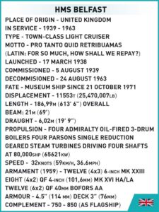 HMS Belfast Cruiser #4844 is a historical warship.