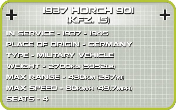 1937 Horch 901 (KFZ.15) #2405 service information.