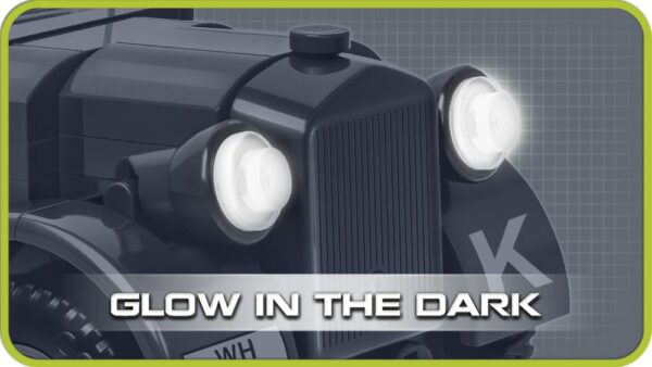 A 1937 Horch 901 (KFZ.15) #2405 car with a glow-in-the-dark feature.