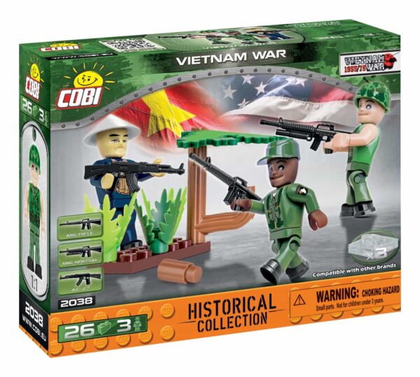 Lego historical collection featuring Vietnam War soldiers, specifically set #2038.