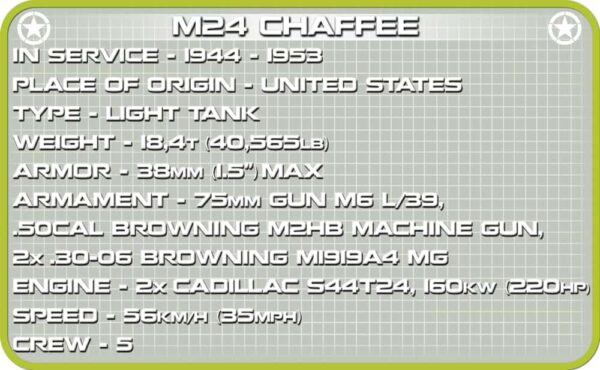 M24 Chaffee tank identified as #2543.