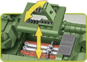 A green Russian T-34/85 #2542 machine is highlighted with an arrow.