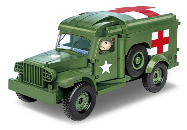 Dodge WC-54 Ambulance #2257 featuring a soldier on top.