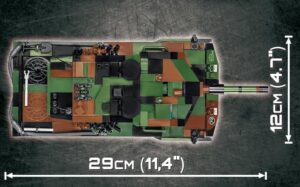 A camouflage-patterned Leopard 2A5 TVM #2620 tank.
