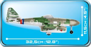A Messerschmitt ME 262A 1A #5721 plane with camouflage.