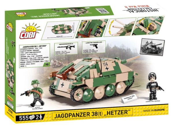 Lego tank set featuring JAGDPANZER 38 (HETZER) #2558.