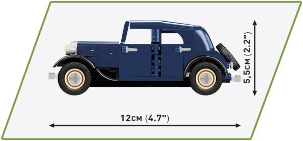 Dimensions: 1934 French Resistance Citroen Traction 7A #2263 toy car.