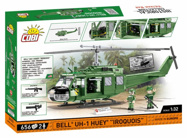A box of military helicopters, specifically Bell UH-1 Huey 650 KL #2423.