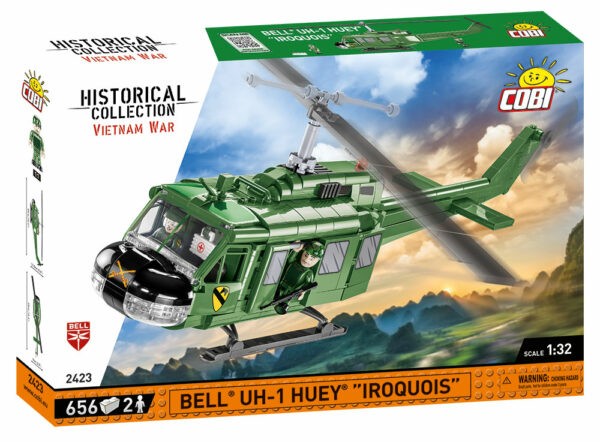 A box containing a Bell UH-1 Huey 650 KL #2423.