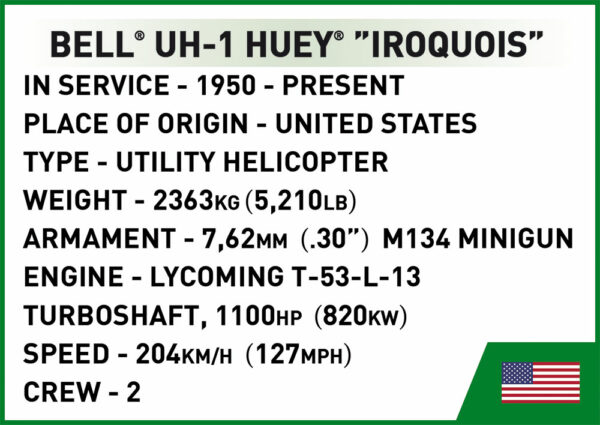 Bell UH-1 Huey 650 KL helicopter with serial number #2423.