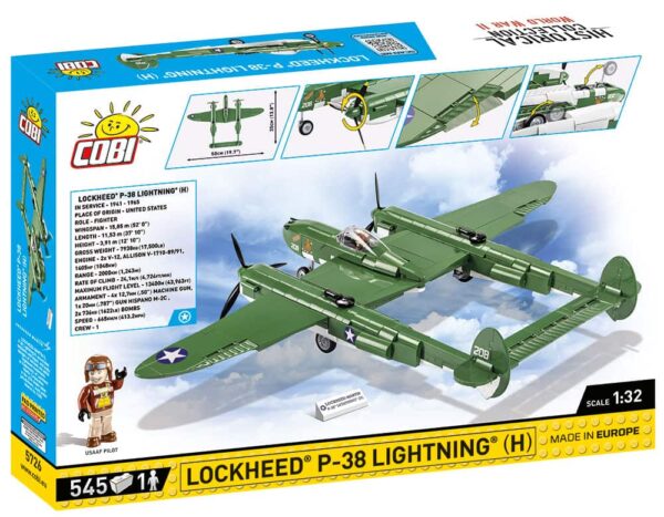 Lego version of the Lockheed P-38H Lightning 530.