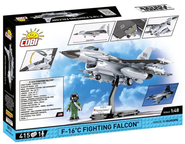 A box with a model of an F-16C Fighting Falcon #5813.
