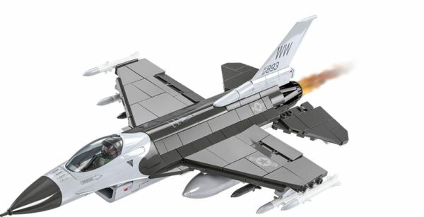 A smoking F-16C Fighting Falcon #5813 model.