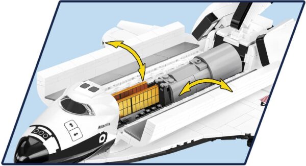 Space Shuttle Atlantis #1930 with compartments open.
