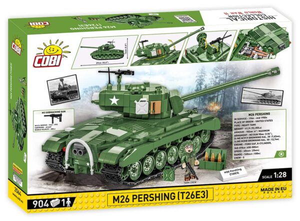 A box containing the M26 Pershing (T26E3) #2564 tank inside.