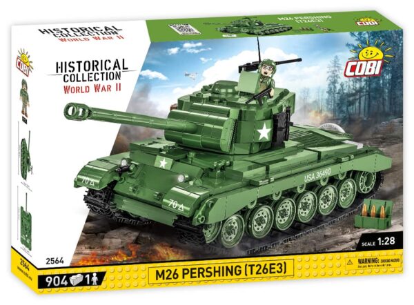 A box containing an M26 Pershing (T26E3) #2564 tank.