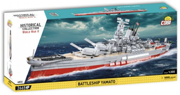 A box containing the Battleship Yamato #4833 model.