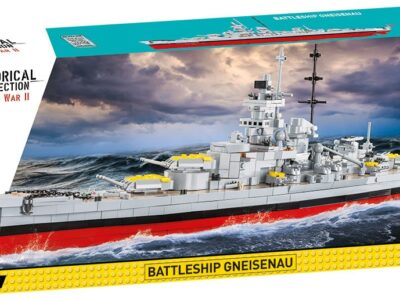A box containing the Lego set featuring Battleship Gneisenau #4835.