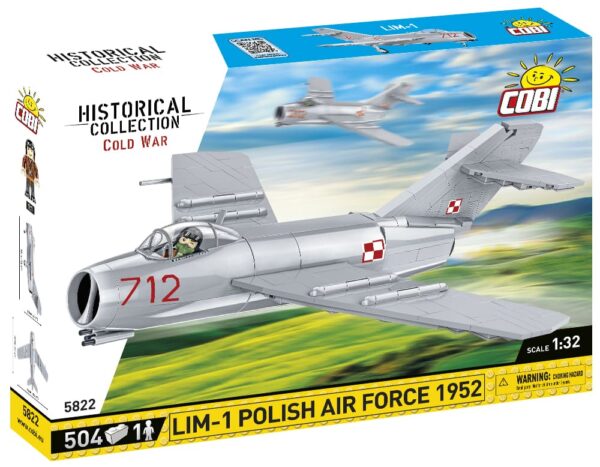 Historical collection featuring a 1952 LIM -1 Polish Air Force aircraft with the registration number #5822.