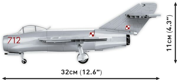 A model of the LIM -1 Polish Air Force 1952 fighter jet is shown.