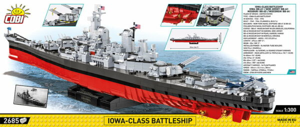 An Iowa-Class Battleship model in the 4in1 Executive Edition #4836.