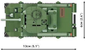 Lego model of Sherman M4A1 1:48 Scale #2715 military tank.