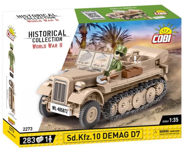 A box containing a vintage Sd.Kfz 10 Demag D7 #2273.